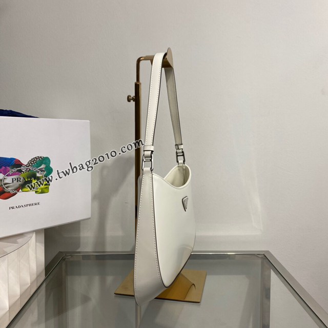 Prada專櫃新款女士腋下包 1BC499 普拉達開邊珠小牛皮女款肩背包 csp1147
